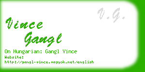 vince gangl business card